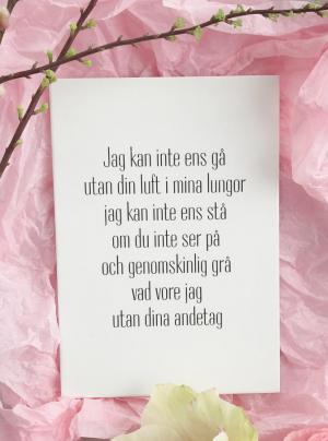 Skylt, Utan dina andetag - Doppresenter