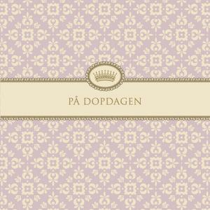 Kort "På Dopdagen"(gammelrosa) - Doppresenter