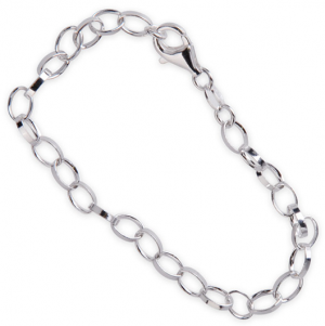 Armband 18cm för berlocker i äkta silver - Sagosmycken Present