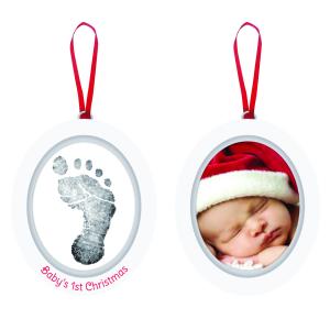 Fotoram/Hand-, fotavtryck Jul "Baby's 1st Christmas" Present