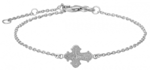 Silverarmband med dagmarkors, 16cm Present