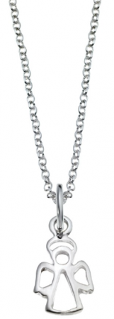 Silverhalsband 38cm med ängel Present