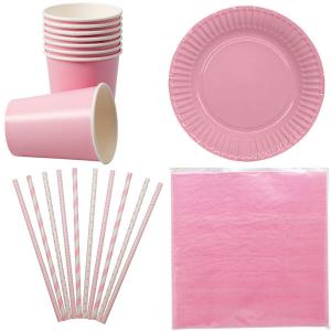 Paket rosa dukning för 8 personer Present
