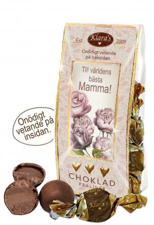 Till Mamma Chokladpraliner - påse med roligt onödigt vetande - Nallar & mjukisdjur