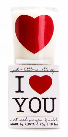 Budskapsljus I "heart" you - Klinta Present