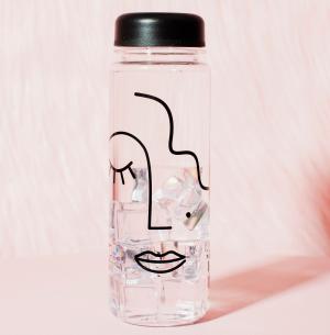 Vattenflaska Abstract Face Present