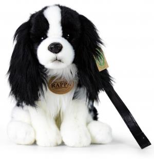 Cavalier King Charles Spaniel, svart/vit (sittande)  - Rappa Toys - Nallar & mjukisdjur