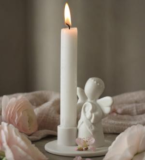Ljusstake Pink Ribbon Angel - Majas lyktor/ Rosa Bandet Present