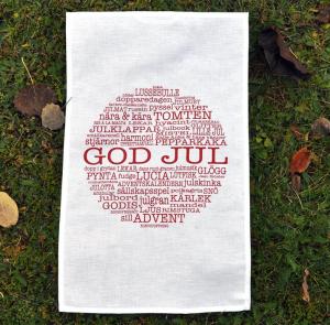 Kökshandduk God Jul (Julord) Present