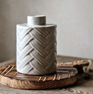 Herringbone Vas 10x13cm - Majas lyktor/ Barncancerfonden Present