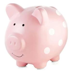 Sparbössa Piggy - Rosa Prickig Present