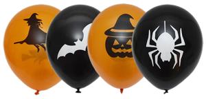 Halloweenballonger med 4 olika motiv Present