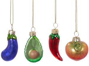 Julgranskulor Goda Grönsaker, 4-pack Present