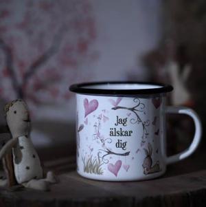 Mugg "Jag älskar dig" (emaljmugg) Present