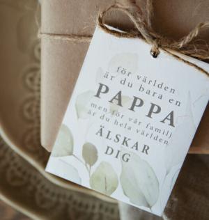 Kort "Pappa" (Pastell) - Majas lyktor/ Barncancerfonden Present