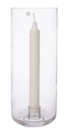 Ljuslykta för stakljus 11x25cm, klarglas (bubblig) - Ernst Kirchsteiger Present