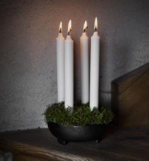 Svart ljusskål/adventsljusstake för 4 ljus - Ernst Kirchsteiger Present