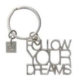 Nyckelring Follow your dreams - Räder Present