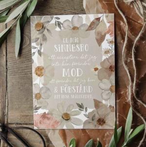 Kort "Sinnesro", blommotiv - Majas lyktor/ Barncancerfonden Present