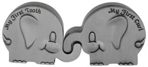 Elefant askar för första tand och hårlock - Doppresenter