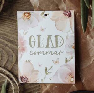 Kort "Glad Sommar!", blommotiv - Majas lyktor/ Barncancerfonden Present