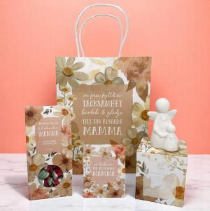 Presentset Mamma (ängel, karameller, presentpåse och kort) Present