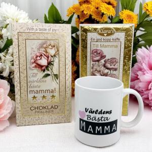 Presentset Mamma (mugg, chokladpraliner och kaffe) Present