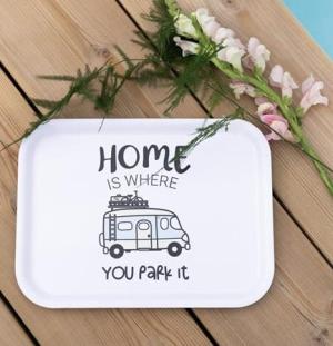 Bricka Husbil "Home is" (27x20cm) Present