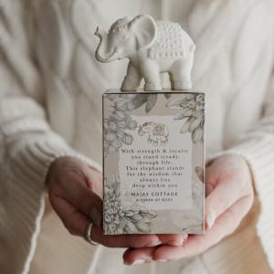 *FÖRBOKAS* Token/Lyckofigur Elefant i gåvobox - Majas lyktor/ Hjärnfonden Barn Present