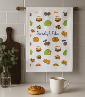 Kökshandduk "Swedish Fika" Present