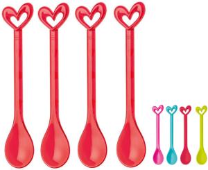 Happy Spoons, Hjärta (Röd) - Koziol Present