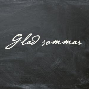 Kort "Glad Sommar" (svart/vit) Present